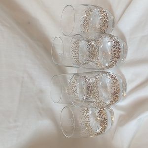 Set of 6 sparkly gold Bailey's liquor glasses